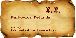 Malkovics Melinda névjegykártya